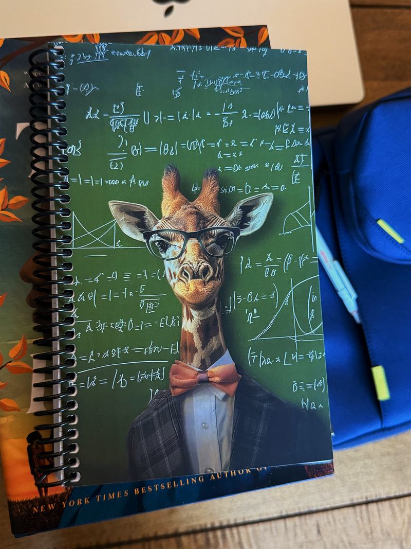 Professor Giraffidae, Physics - Spiral Notebook 5x8