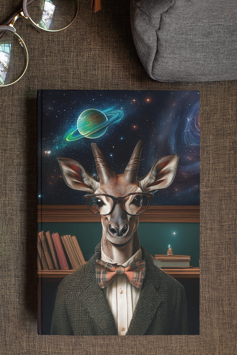Professor Okapi, Astronomy - Hardcover Journal 5x8