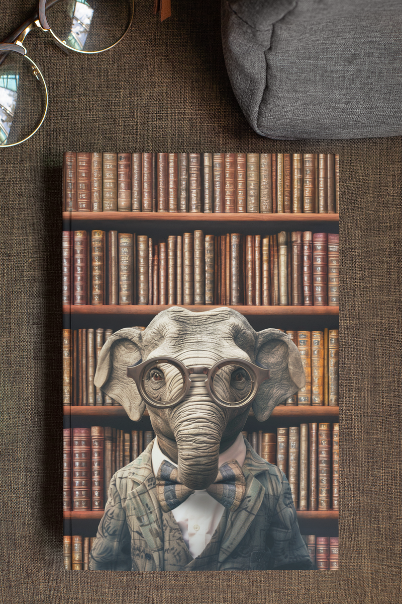 Professor Pachyderm, History - Hardcover Journal 5x8