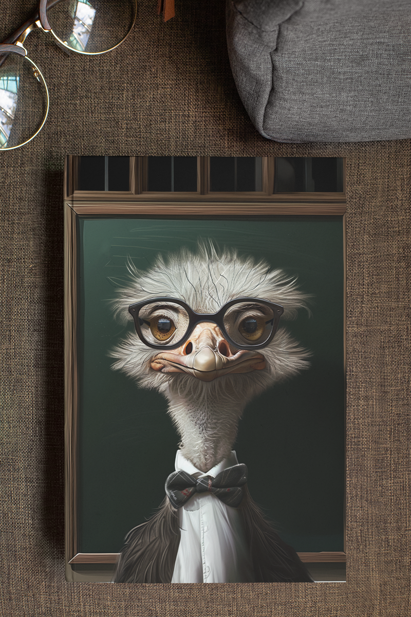 Professor Struthio, Communication - Hardcover Journal 5x8