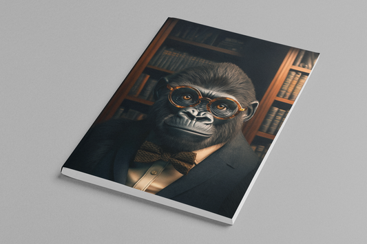 Professor Gorilla G. Softcover Notebook 5x8