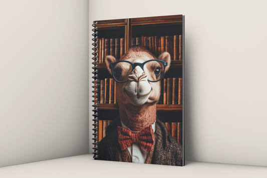 Professor Camelid Spiral Notebook 5x8